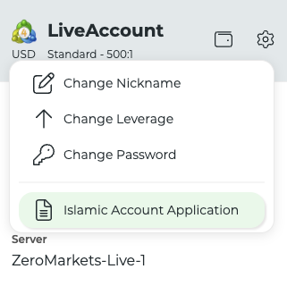 Islamic Account Form